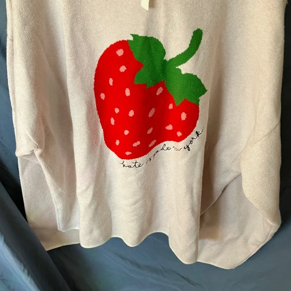 Kate Spade x Target: Cream Sweater Hoodie- Strawberry Design- XXL - Picture 13 of 13
